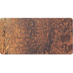 Bureauonderlegger - Roest print - Bruin - Oranje - Metaal - Patroon - Structuur - 60x30 - Muismat