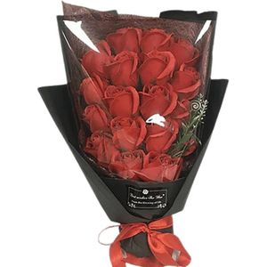 Boeket - Zeep Rozen Rood - Valentijn Geschenk - Valentijn - Valentijn Cadeautje Voor Haar - Valentijnsdag - Valentijn Cadeautje Vrouw