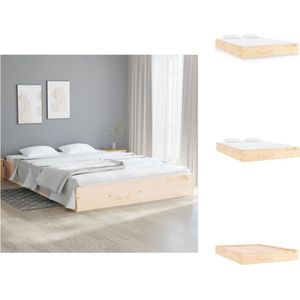 vidaXL Houten Bedframe - Moderne slaapkamer - 150 x 200 cm - Hoogwaardig massief grenenhout - Bed