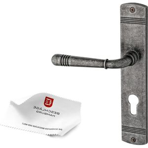 Deurgrepen Emily ART 70-09 DAS PZ Dark Antique Steel — lang schild voor kantoor en kelderdeuren — deurklink voor binnendeuren