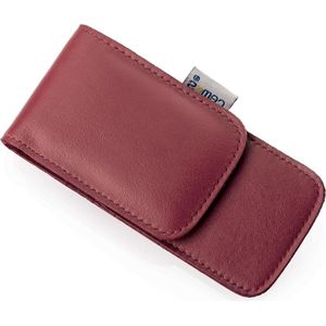Rood Manicure-etui van Echt Leer - Lege Voorraad voor Nagels