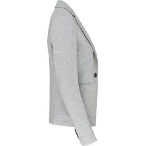 Jas Dames 36 NL (38 FR) Kariban Lange mouw Light grey heather 74% Polyester, 24% Viscose, 2% Elasthan