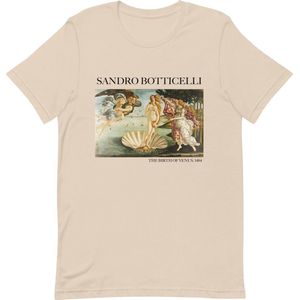 Sandro Botticelli 'De Geboorte van Venus' (""The Birth of Venus"") Beroemd Schilderij T-Shirt | Unisex Klassiek Kunst T-shirt | Soft Cream | M