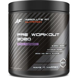 Pre Workout 2020 - Straw / Raspberry - Aardbei / Framboos - 30 servings - Pre-Workout - L-Citrulline - Beta-Alanine - Taurine - Caffeine - Energy Drink Sport Supplement - Poeder