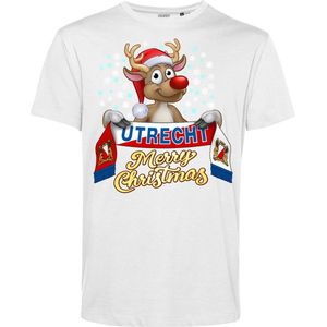T-shirt Utrecht | Foute Kersttrui Dames Heren | Kerstcadeau | FC Utrecht supporter | Wit | maat 3XL