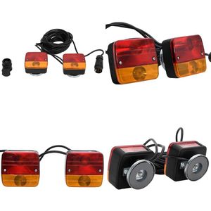 vidaXL Aanhangerlampen 2 st klassiek peertje 12 V 10,5x7,5x10 cm rood - Aanhangerlamp - Aanhangerlampen - Aanhangerlicht - Aanhangerverlichting