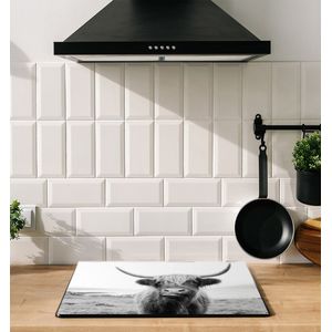 Inductiebeschermer - Schotse Hooglander - 91.2x52 cm - Inductiebeschermer - Inductie Afdekplaat Kookplaat - Inductie Mat - Anti-Slip - Keuken Decoratie - Keuken Accessoires