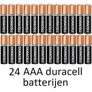 24 stuks AAA Duracell alkaline batterijen