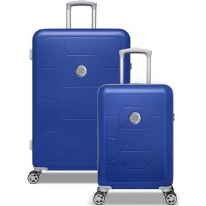 SUITSUIT Kofferset 2 delig - Reiskoffer groot - Handbagage koffer 55x35x20 - Kofferset - Veilig Cijferslot - Reiskoffer set - Reiskoffer met wielen - Caretta koffersets Electric Indigo - Blauw