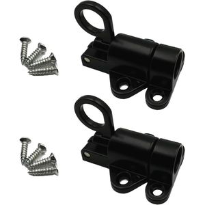 Spring Lock Black - Set van 2 Mini Automatic Spring Locks for Windows, Cabinet Doors, Balcony Doors, Garden Doors, Wooden Doors