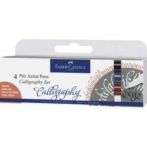 Faber-Castell tekenstift - Pitt Artist Pen - kalligrafieset - 4-delig - FC-167504