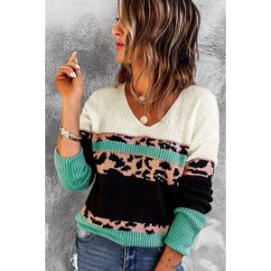 Trui Sweater Dames - Luipaardprint - Tabia - Maat XXL/2XL