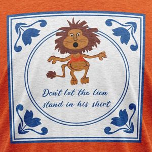 JAP Oranje EK voetbal 2024 heren shirt (Maat M) - Regular fit - Oranje kleding - ""Don't let the lion stand in his shirt"" - 100% Katoen t-shirt