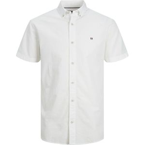 Jack & Jones Overhemd Jprblusummer Shield Shirt S/s 12233118 White/slim Fit Mannen Maat - L