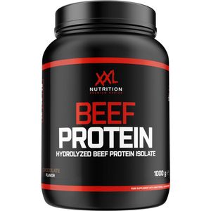 XXL Nutrition - Beef Protein Eiwitpoeder - Gehydroliseerd Runder Eiwit - Eiwitshake, Proteïne Poeder - Chocolade Smaak - 1000 Gram