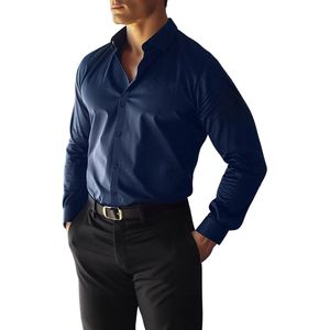 Trendyol Zwart Slim Fit Easy Iron Smart Herenoverhemd Tmnaw24Go00096