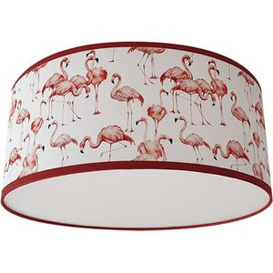 Plafondlamp Flamingo´s-sfeerverlichting-kinderkamer-flamingo-kinderkameraccessoires-lamp-E27-diffuser