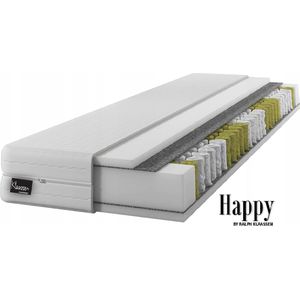 Matras - Zo Happy - Firm - Zone - Pocket - Pocketvering - HR60- Rits - Tencel - Bamboe - 120 x 220cm - Dikte 24cm