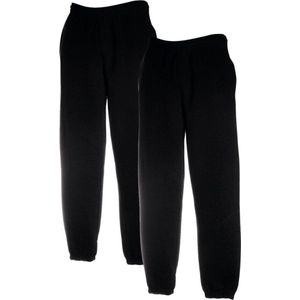 Fruit of the Loom 2 sweatpants maat M elastieken boord (zwart)