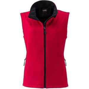 James and Nicholson Vrouwen/dames Promo Softshell Vest (Rood/zwart)