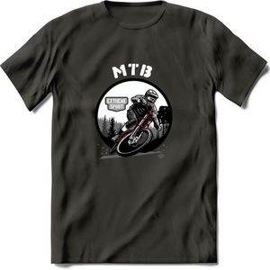 MTB T-Shirt | Mountainbike Fiets Kleding | Dames / Heren / Unisex MTB shirt | Grappig Verjaardag Cadeau | Maat S