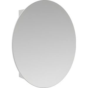 Ovaal badkamermeubel met spiegel RURI - Wit L 48 cm x H 60 cm x D 15 cm