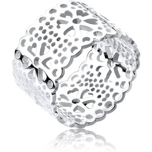 Elli Dames Ring Dames Bloem Ornament Uitgesneden in 925 Sterling Zilver