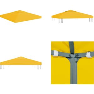 vidaXL Prieeldak 2-laags 310 g/m² 3x3 m geel - Prieeldak - Prieeldaken - Prieelluifel - Prieelluifels