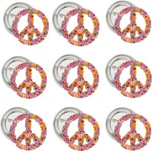 9 Vredes buttons Peace Flower - button - vrede - peace - vredesteken - corsage - bloemen