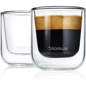 Blomus Dubbelwandige Glazen Espresso Nero 8 cl - 2 Stuks