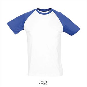 SOL'S Raglan T-Shirt Funky 150 L140 - White/Royal Blue 241 - S
