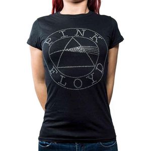 Pink Floyd - Circle Logo Dames T-shirt - 2XL - Zwart