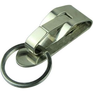 Riemclip sleutelhanger - Clip voor aan de riem - Security gesp - Metalen sleutelhouder met beveiliging - Staal / Metaal