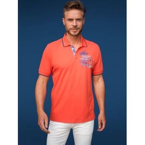 GCM heren poloshirt orange/coral - maat L