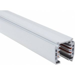 Spanningsrail - 3 Fase - Opbouw - Aluminium - Glans Wit - 1m