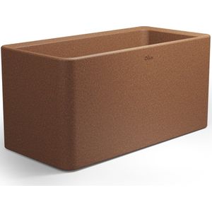 Otium bloempot dubbelwandig Quadris 40 Long terra cotta cork