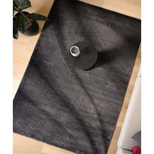 Modern vloerkleed - Vision zwart/grijs 80x300 cm