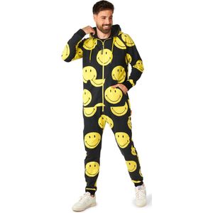 OppoSuits Smiley Original™ - Unisex Onesie - Relax Outfit - Zwart - Maat L