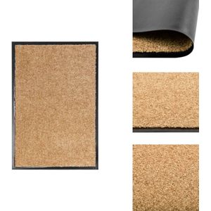 vidaXL Mat - Matten - Deurmat - Deurmatten - Deurmat wasbaar 40x60 cm crème