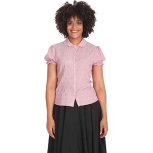Banned - Heart On Her Sleeve Blouse - L - Roze