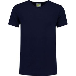 L&S T-shirt V-neck cot/elast SS for him