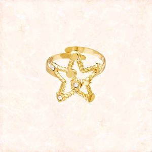 Jobo by Jet - Prachtige ring - Verstelbaar - Ster - Goud  - Stainless steel - Verkleurd niet - Waterproef - Good vibe ring