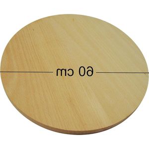 Ronde houten pizzaplaat snijplank - cirkelvormig pizza serveren massief hout - 60 cm / 24 inch