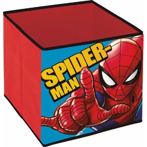 Spiderman Speelgoed Opbergbox - 31x31x31cm - Rood - Cadeau Jongen 5 Jaar - Cadeau Jongen 3 Jaar - Verjaardagscadeau Jongen - Cadeau Kind