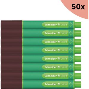 50x Viltstift Schneider Link-It 1 - 0mm topaz-brown