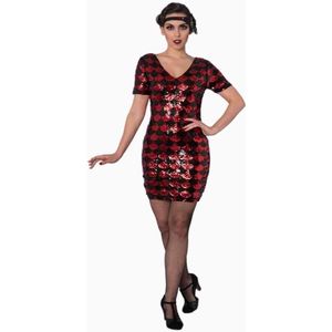 Dancing Days - THE GREAT GATSBY Kokerjurk - M - Zwart/Rood