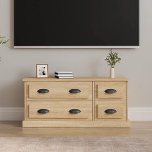 vidaXL Tv-meubel - 100x35,5x45 cm - Sonoma eiken Tv Kast - Salontafel - Houten Meubilair - Media Kast - Ontwerp Meubels