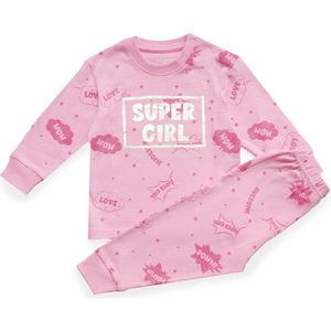 Frogs and Dogs - Pyjama Super Girl - Roze - Maat 68 - Meisjes