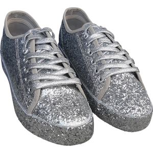 Glitter sneaker - Dames - Zilver - Maat 36 - Eras tour