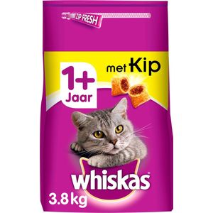 Whiskas 1+ Adult Katten Droogvoer - Kip - 3,8 kg